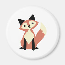 Cute Head-tilt Fox Refrigerator Magnet