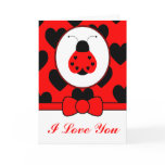 Cute Heart Ladybug Card