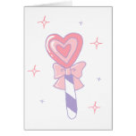 Cute Heart Lollipop Greeting Card