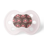 cute heart peace signs pattern pacifiers