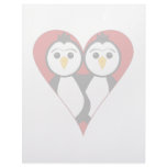 Cute Heart Penguins Letterhead