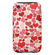 Cute Hearts Tough iPhone 3 Covers