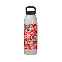 Cute Hearts Reusable Water Bottle