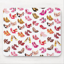 Cute high heals shoe fashion pattern mouse pad