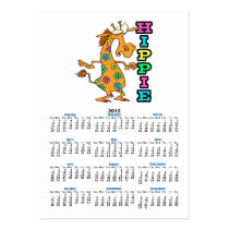 cute hippie flowers giraffe cartoon character business card