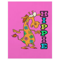 cute hippie flowers giraffe cartoon character personalized flyer