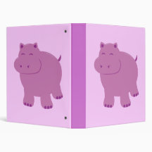 Cute Hippo Binder