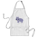 Cute Hippo Comic Style - hippopotamus aprons