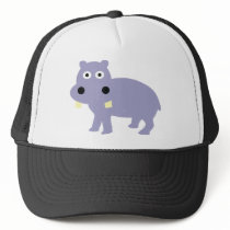 Cute Hippo Comic Style - hippopotamus Trucker Hat