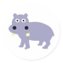 Cute Hippo Comic Style - hippopotamus stickers