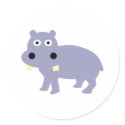 Cute Hippo Comic Style - hippopotamus stickers