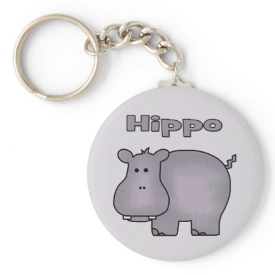 Cute Hippo Key Chains by cooltees