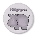 Cute Hippo Magnet