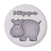 Cute Hippo Magnet