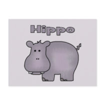 Cute Hippo Postcard
