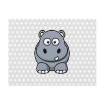 Cute Hippo Postcard