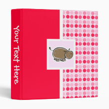 Cute Hippo Vinyl Binders