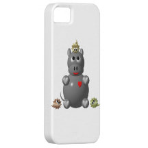 Cute Hippo with Hamsters iPhone 5 Case