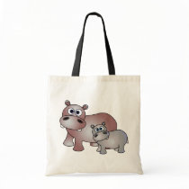 Cute Hippos Mom and Baby Bag