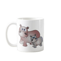 Cute Hippos Mom and Baby Mug