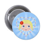 Cute Hippy Girl Pins