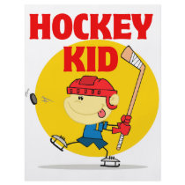 cute hockey kid cartoon character custom flyer