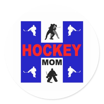 Cute hockey round stickers by sportsboutique
