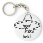 Cute Hola Chihuahua Design Keychain
