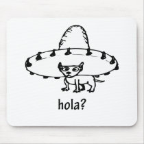 Cute Hola Chihuahua Design mousepads