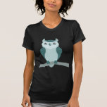 Cute Horned Owl - Miny Green Tee Shirts