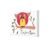 Cute Horned Owl Painting Stretched Canvas Prints