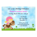 Cute Horse Birthday Invitation for Girls