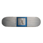 Cute Horse; Metal-look Custom Skateboard