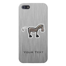 Cute Horse; Metal-look iPhone 5 Cases