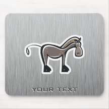 Cute Horse; Metal-look Mouse Pads
