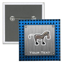 Cute Horse; Metal-look Pin
