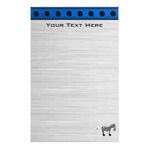 Cute Horse; Metal-look Stationery Paper