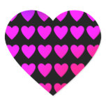 Cute hot pink and purple hearts sticker