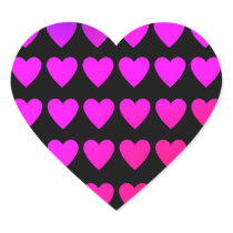 Cute hot pink and purple hearts sticker