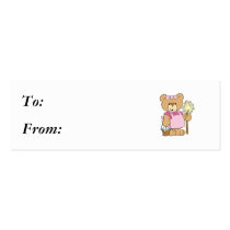 Cute House Cleaning Bear Business Card Template