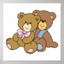 Cute Hugging Friends Bears Print