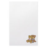 Cute Hugging Friends Bears Stationery Design