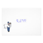Cute Humourous Bride and Groom Cartoon RSVP Card Custom Invites