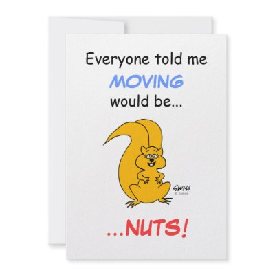 Cute Humourous Change of Address Card Announcements by Swisstoons