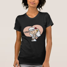 Cute "I did" Cartoon Bride T-shirt