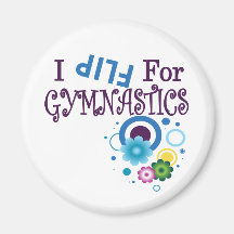 Cute I Flip for Gymnastics Apparel and Gifts Magnet