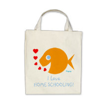 Cute I LOVE HOME SCHOOLING Teacher's Book Bag