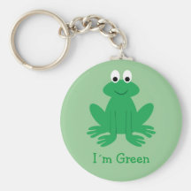 Cute "I´m Green" Cartoon Frog Keychains