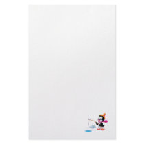 cute ice fishing little penguin customized stationery