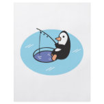 cute ice fishing penguin flyers
